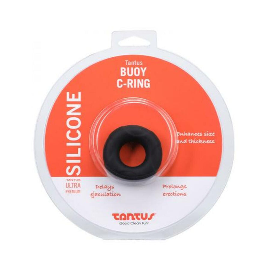 Tantus Buoy C-ring - Medium - Onyx-blank-Sexual Toys®
