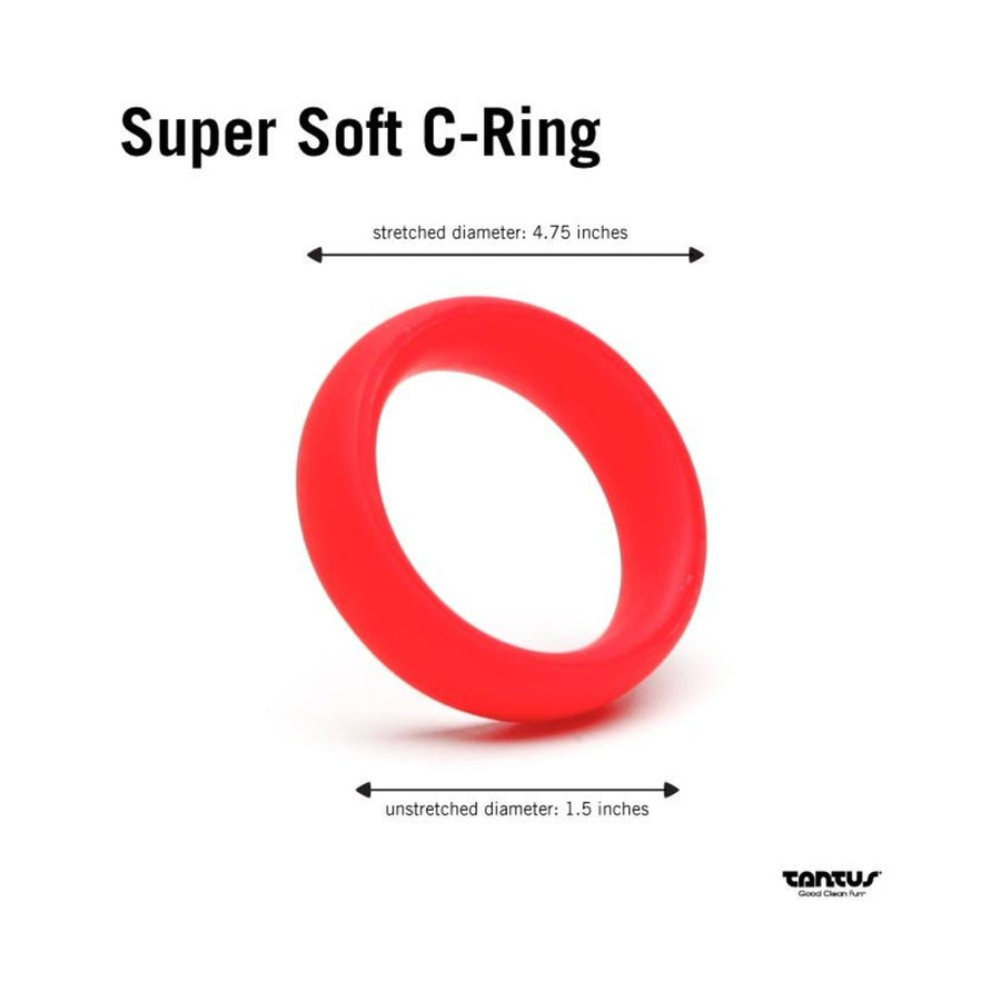 Tantus Super Soft C-Ring - Red-Tantus-Sexual Toys®