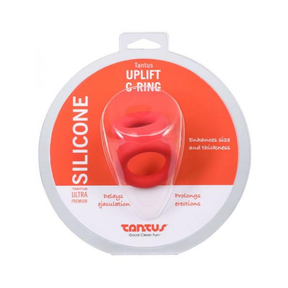 Tantus Uplift C-ring - Crimson-blank-Sexual Toys®