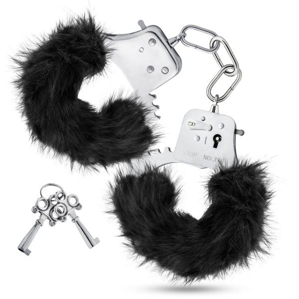 Temptasia Plush Fur Cuffs Handcuffs-Blush-Sexual Toys®