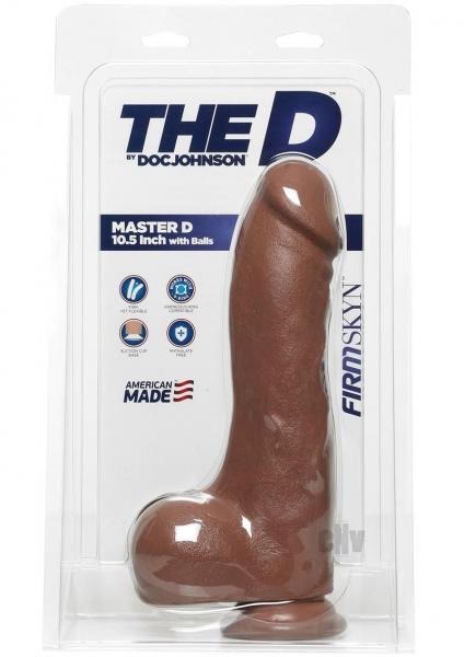 The D Master D 10.5 inches Dildo with Balls Brown-Doc Johnson-Sexual Toys®
