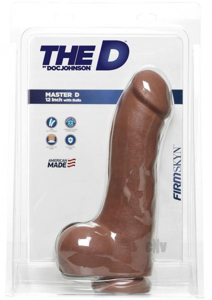 The D The Master D 12 inches Dildo with Balls Tan-Doc Johnson-Sexual Toys®