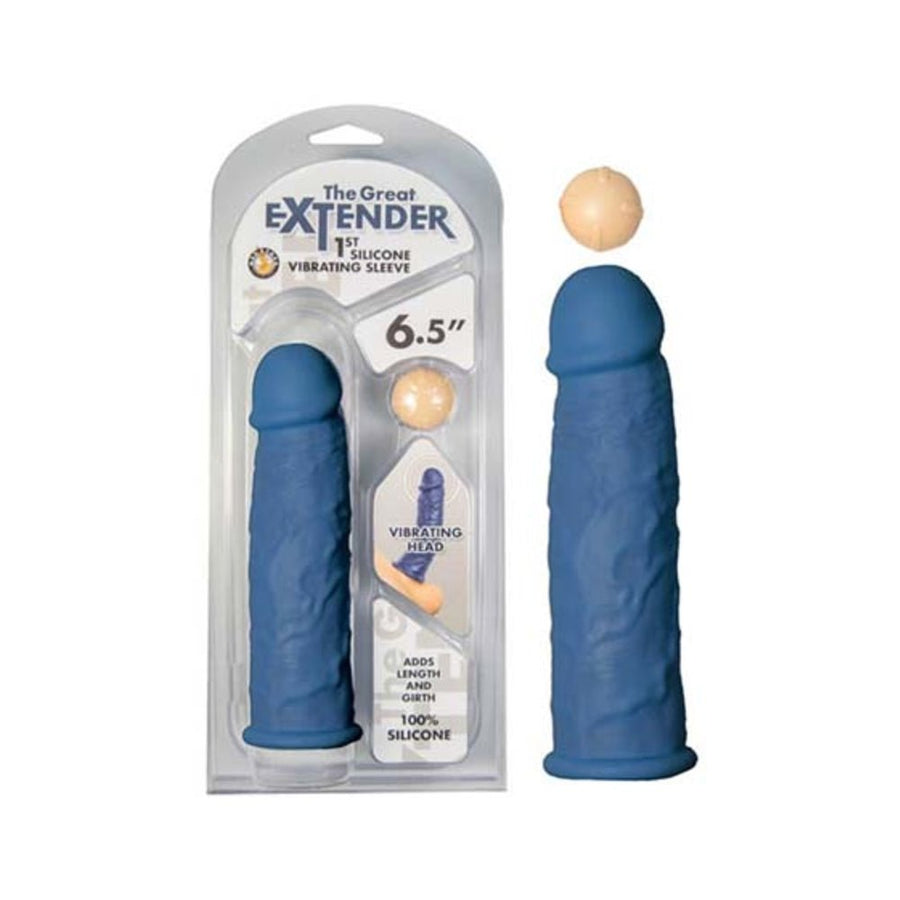 The Great Extender 1st Silicone Vibrating Sleeve 6.5in-Nasstoys-Sexual Toys®