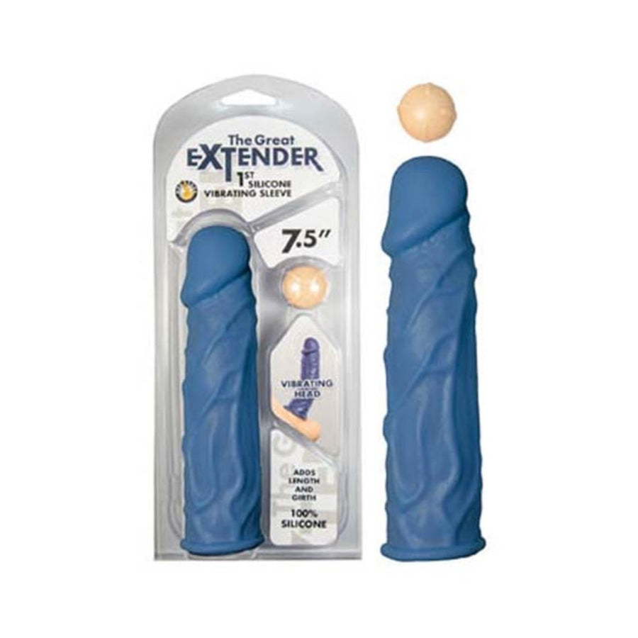 The Great Extender 1st Silicone Vibrating Sleeve 7.5in-Nasstoys-Sexual Toys®