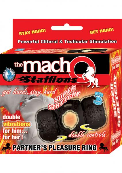 The Macho Stallions Partners Pleasure Ring Waterproof Black-blank-Sexual Toys®