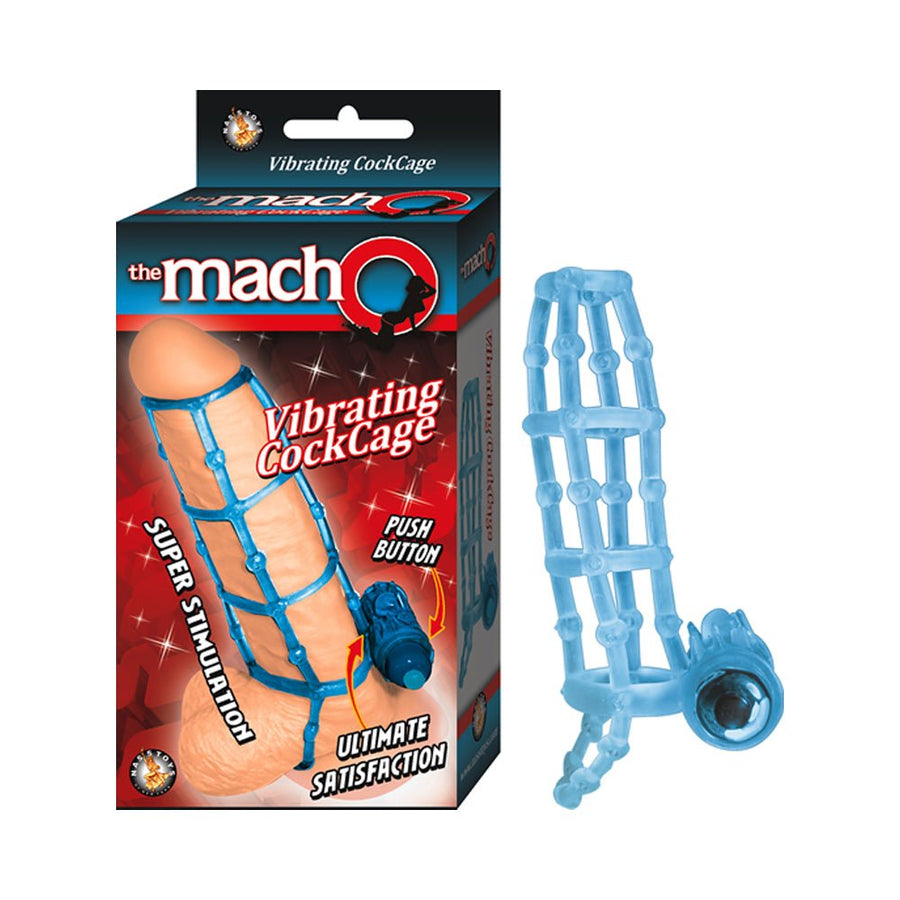 The Macho Vibrating Cockcage,waterproof Blue-Nasstoys-Sexual Toys®