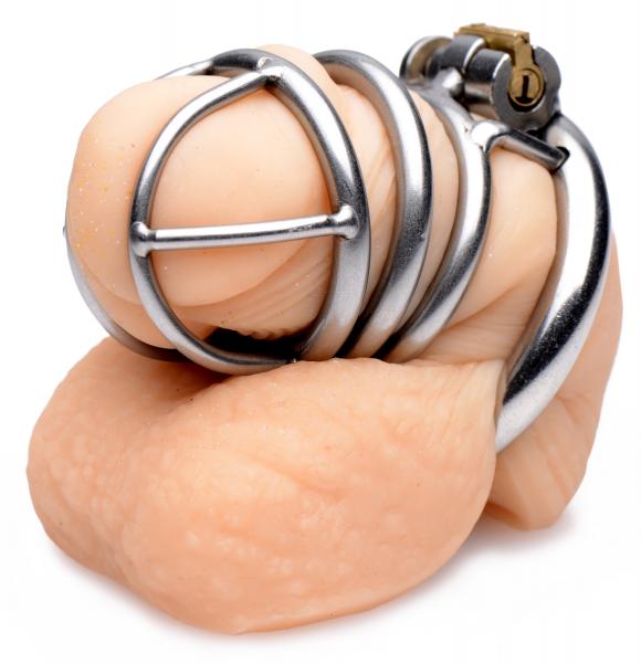 The Pen Deluxe Stainless Steel Locking Chastity Cage-Master Series-Sexual Toys®