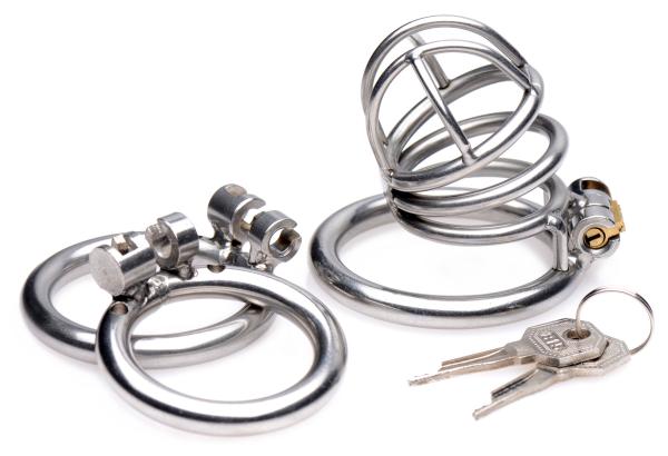 The Pen Deluxe Stainless Steel Locking Chastity Cage-Master Series-Sexual Toys®