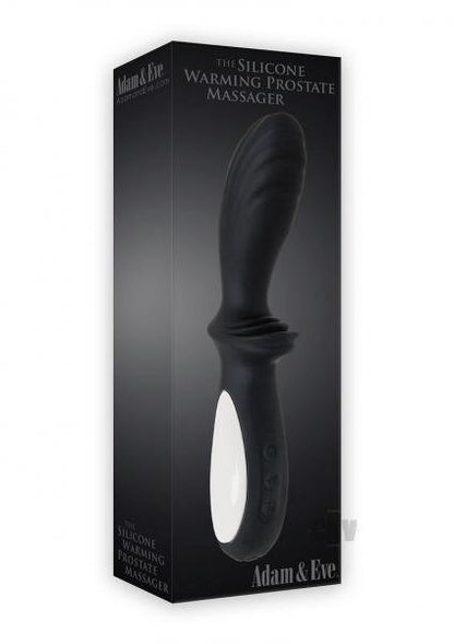 The Silicone Warming Prostate Massager Black Vibrator-Adam and Eve Toys-Sexual Toys®