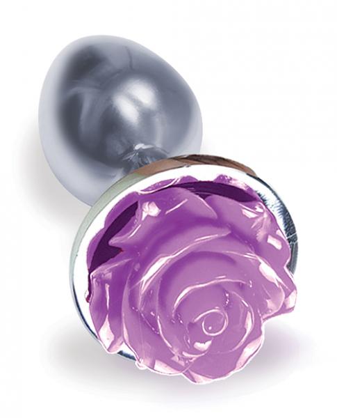 The Silver Starter Rose Floral Steel Butt Plug Purple-The Nines-Sexual Toys®