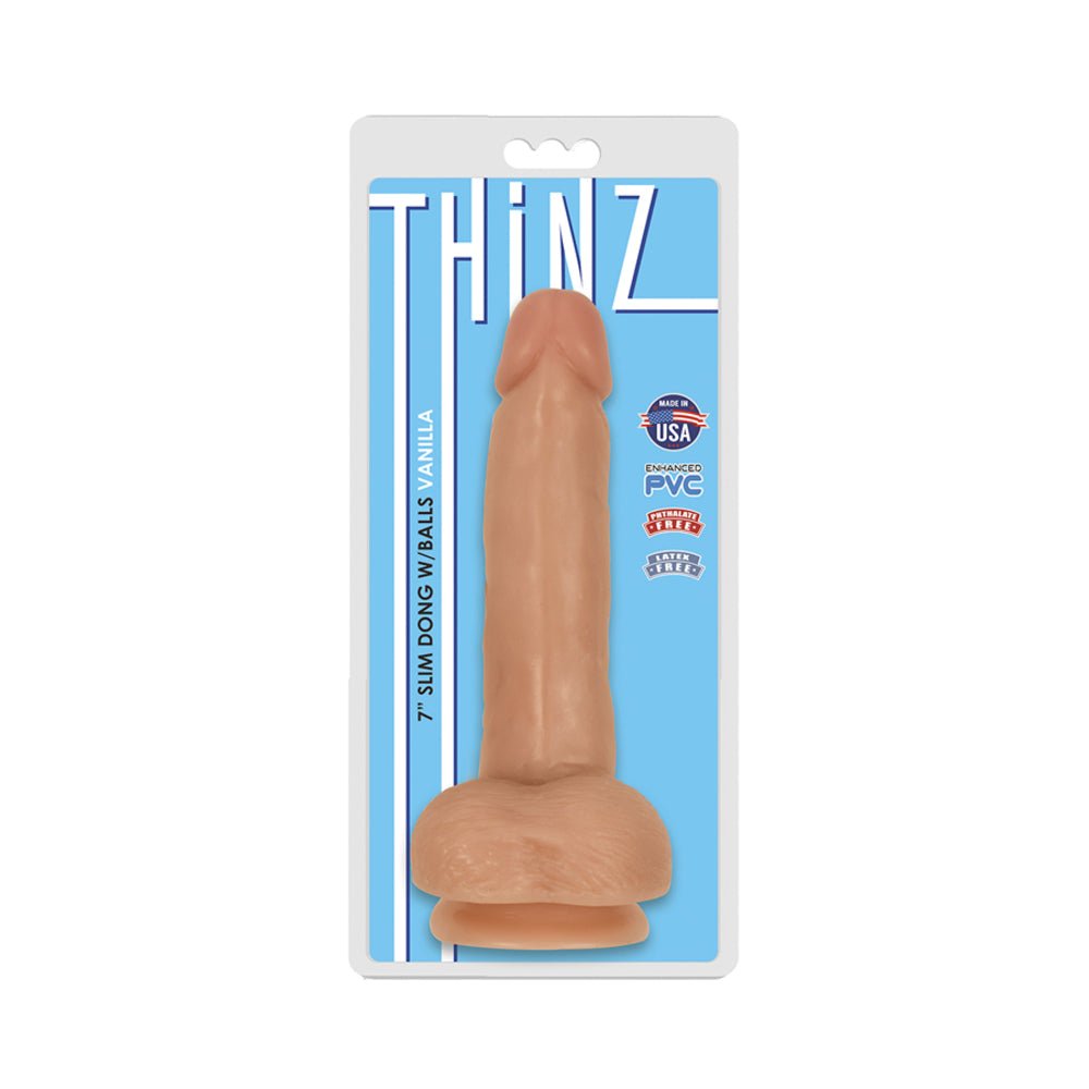 Thinz 7 inches Slim Realistic Dong with Balls-Curve Novelties-Sexual Toys®