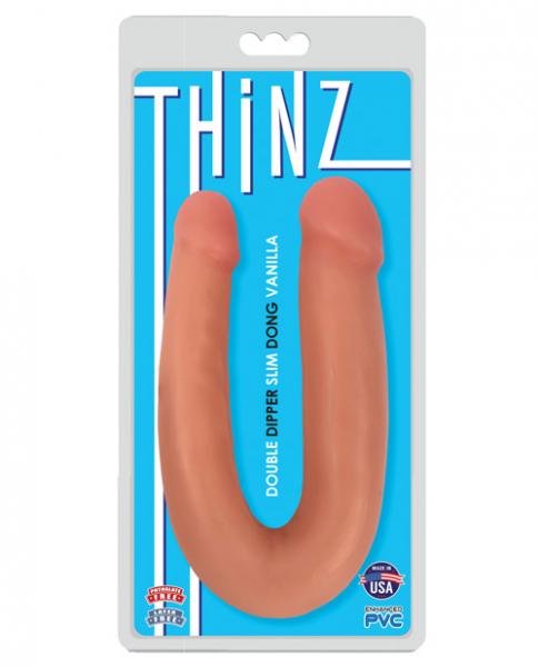 Thinz Double Dipper Slim 13&quot; Dong - Vanilla-Thinz-Sexual Toys®