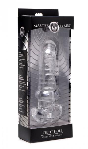 Tight Hole Clear Ribbed Penis Sheath-Master Series-Sexual Toys®