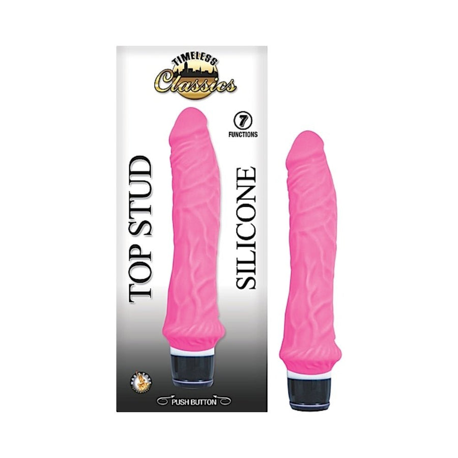 Timeless Classics Top Stud Silicone Vibrator Pink-Nasstoys-Sexual Toys®