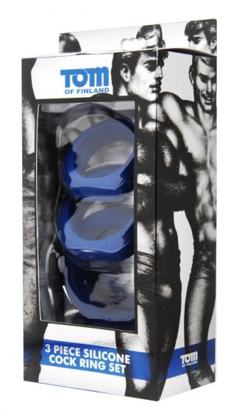 Tom Of Finland 3 Piece Silicone Cock Ring Set-Tom of Finland-Sexual Toys®