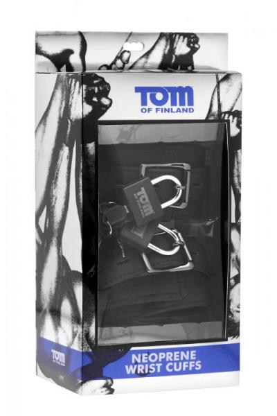 Tom Of Finland Neoprene Wrist Cuffs Black-Tom of Finland-Sexual Toys®