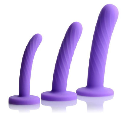 Tri-Play Silicone Dildo 3 Piece Set Purple-Strap U-Sexual Toys®