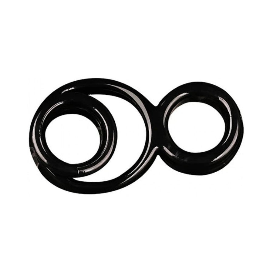 Triple Play Cock Ring, Base Boost, Ball Stretcher Black-Icon-Sexual Toys®