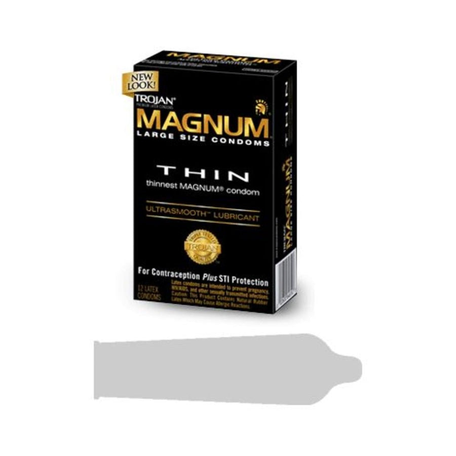 Trojan Magnum Thin Large Size Condoms With Ultrasmooth Lubricant-Trojan-Sexual Toys®