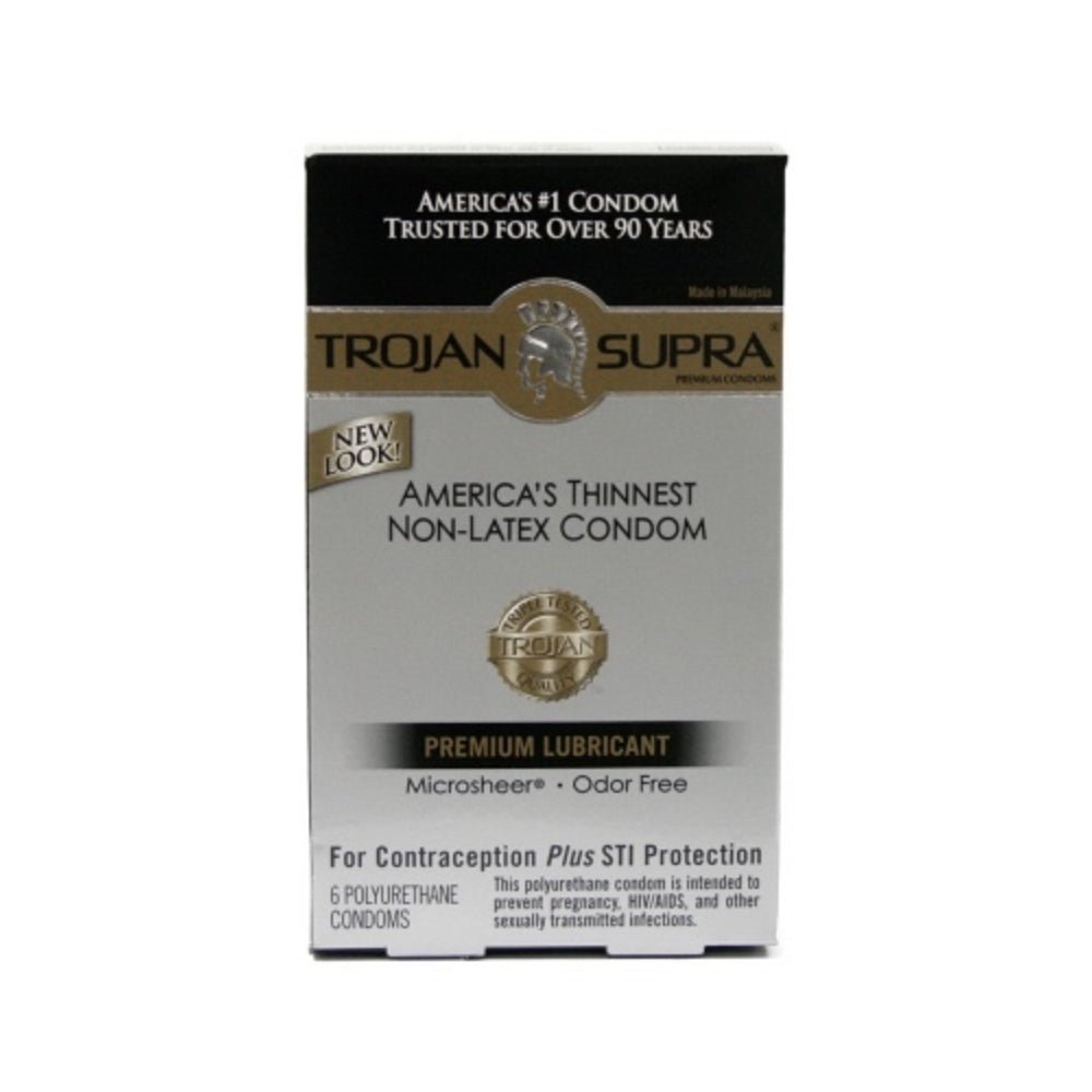 Trojan Supra Microsheer Polyurethane Condoms 6 Pack-blank-Sexual Toys®