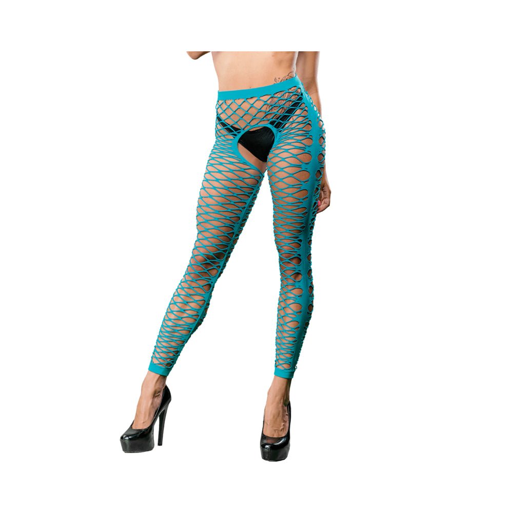 Turquoise Crotchless Side Panel Legging-Beverly Hills Naughty Girl-Sexual Toys®