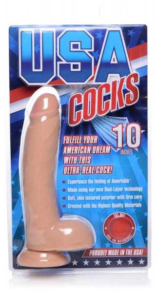 USA Cocks 10 Inches Ultra Real Dual Layer Suction Cup Dildo-USA Cocks-Sexual Toys®
