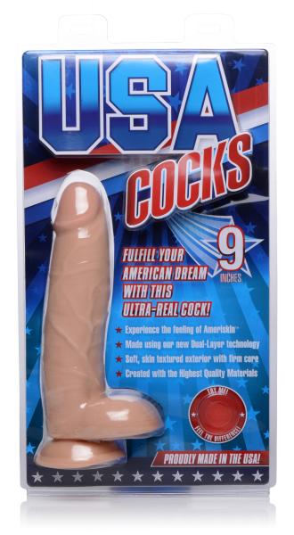 USA Cocks 9 Inches Ultra Real Dual Layer Beige Dildo-USA Cocks-Sexual Toys®