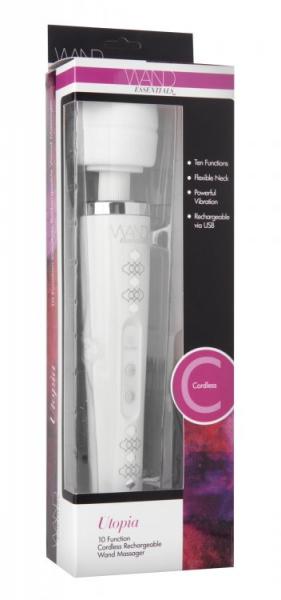 Utopia 10 Function Cordless Rechargeable Wand Massager-Wand Essentials-Sexual Toys®