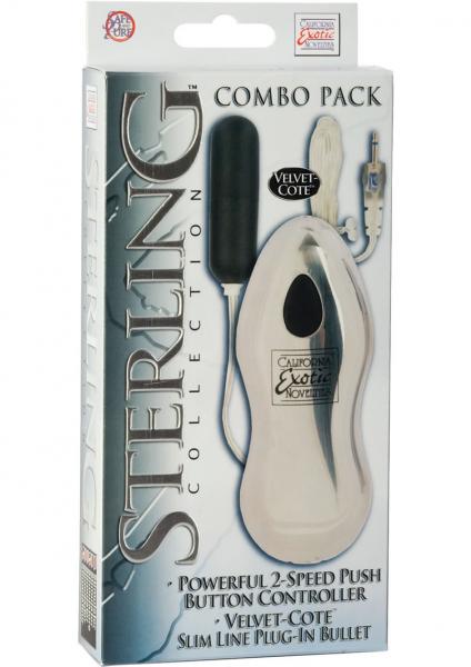 Velvet Cote Plug In Bullet 2 Speed Push Button Controller-Sterling Collection-Sexual Toys®