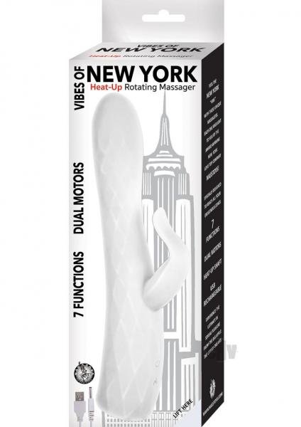 Vibes Of New York Heat Up Rotating Massager White-Nasstoys-Sexual Toys®