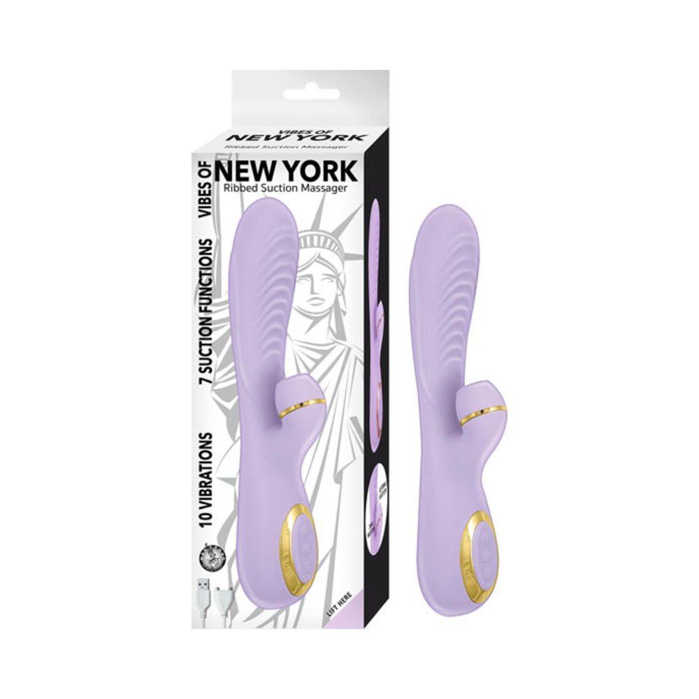 Vibes Of New York Ribbed Suction Massager-Nasstoys-Sexual Toys®