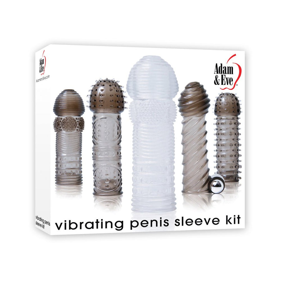 Vibrating Penis Sleeve Kit Smoke/Clear-Adam &amp; Eve-Sexual Toys®