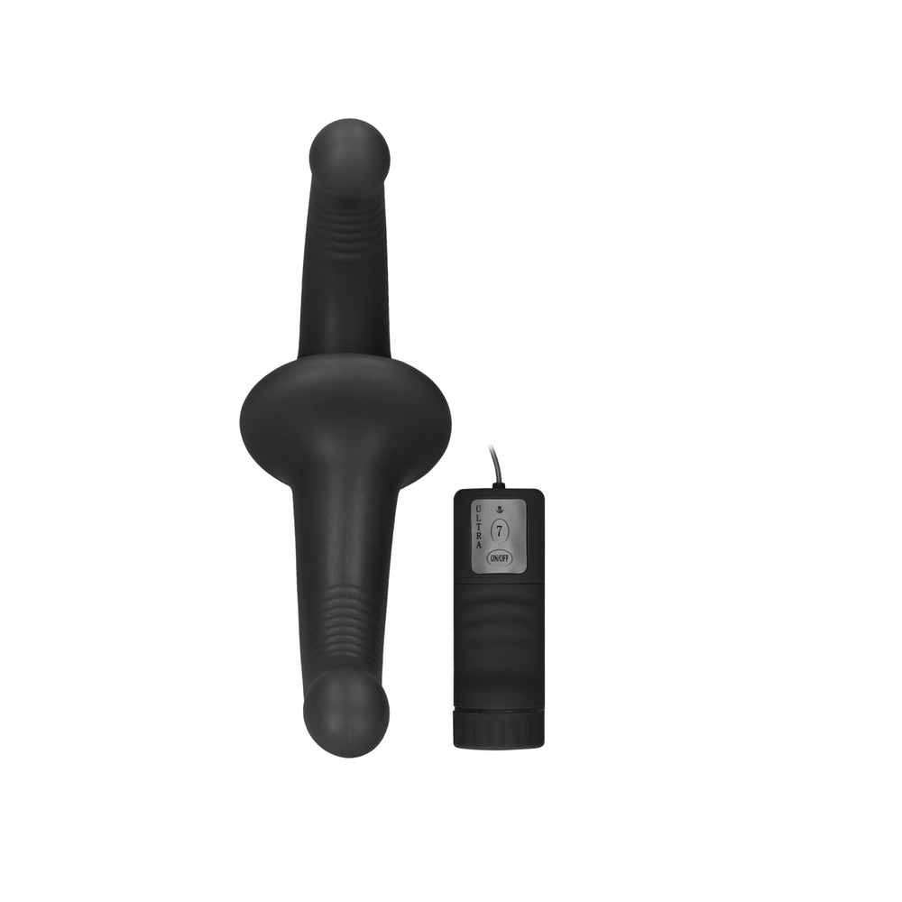 Vibrating Silicone Strapless Strap On Black-Shots-Sexual Toys®