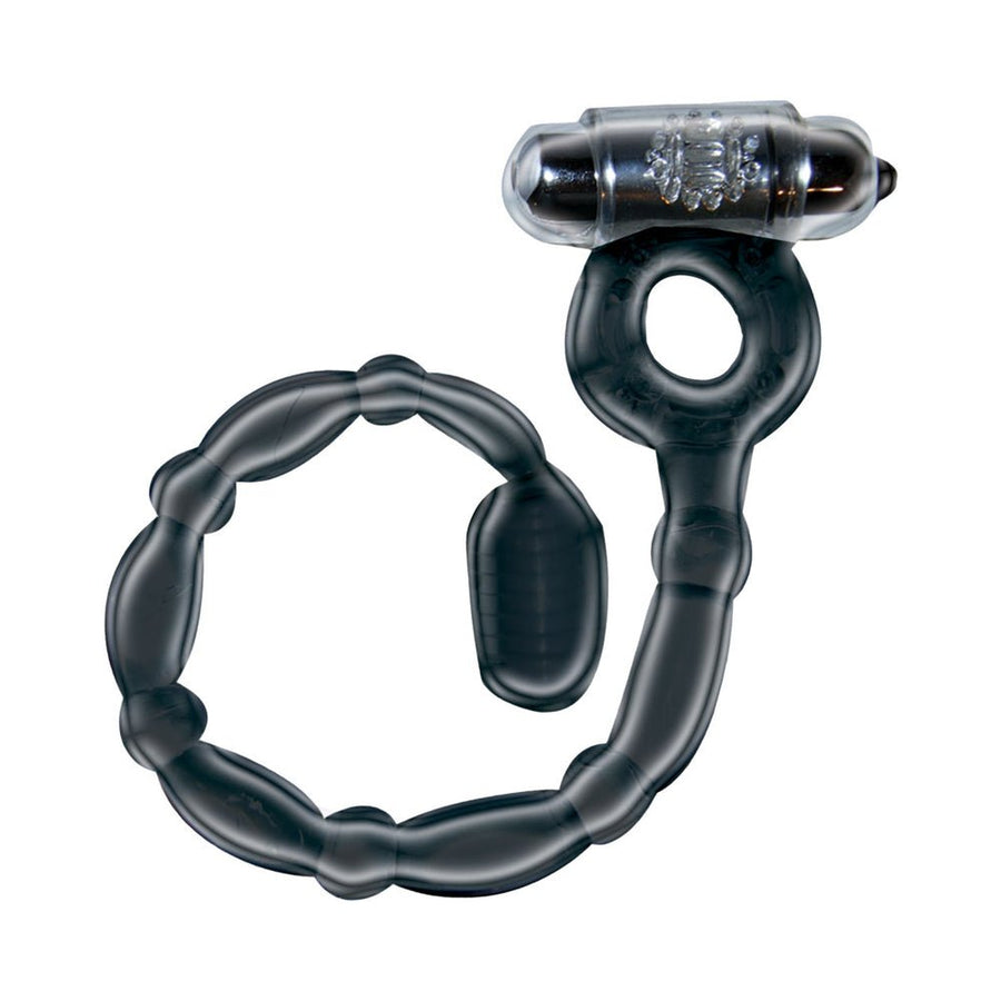 Wet Dreams Vibrating Deep Snake Cockring Black-Hott Products-Sexual Toys®