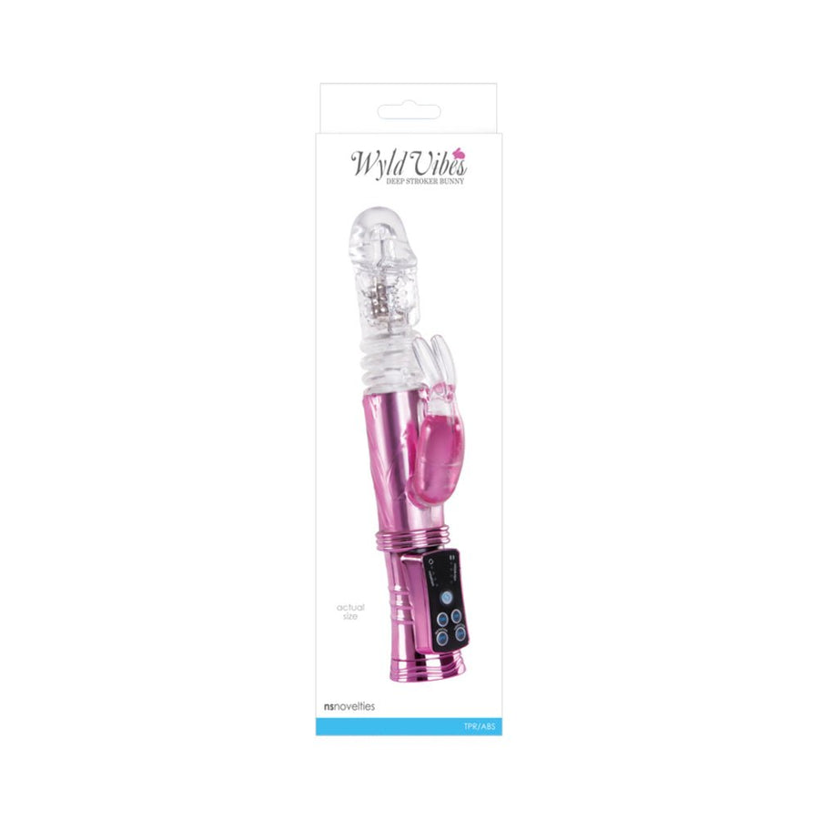 Wyld Vibes Bunny Deep Stroker Vibrator Pink-NS Novelties-Sexual Toys®