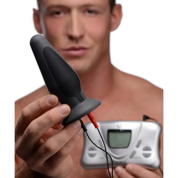 Anal Amplifiier Silicone Estim Plug Black-Zeus Electrosex-Sexual Toys®