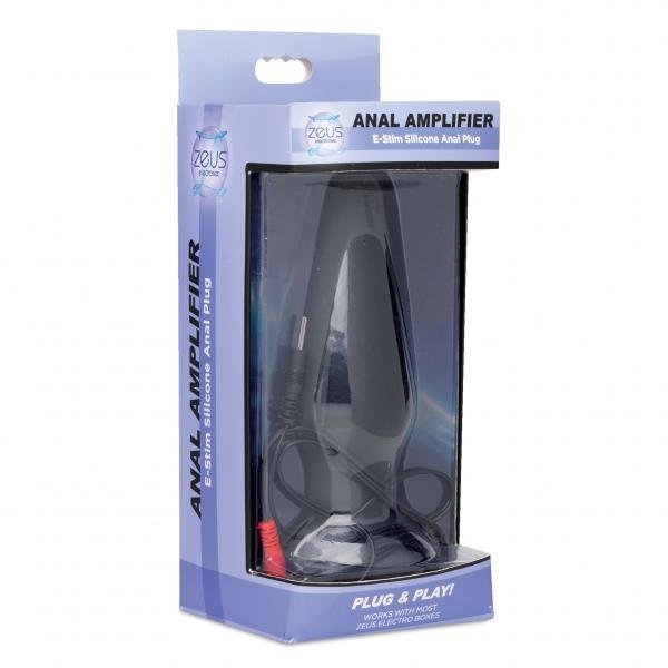 Anal Amplifiier Silicone Estim Plug Black-Zeus Electrosex-Sexual Toys®