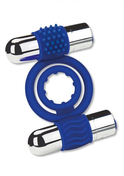 Zolo Duo Vibrating Cock Ring - Blue-ZOLO-Sexual Toys®